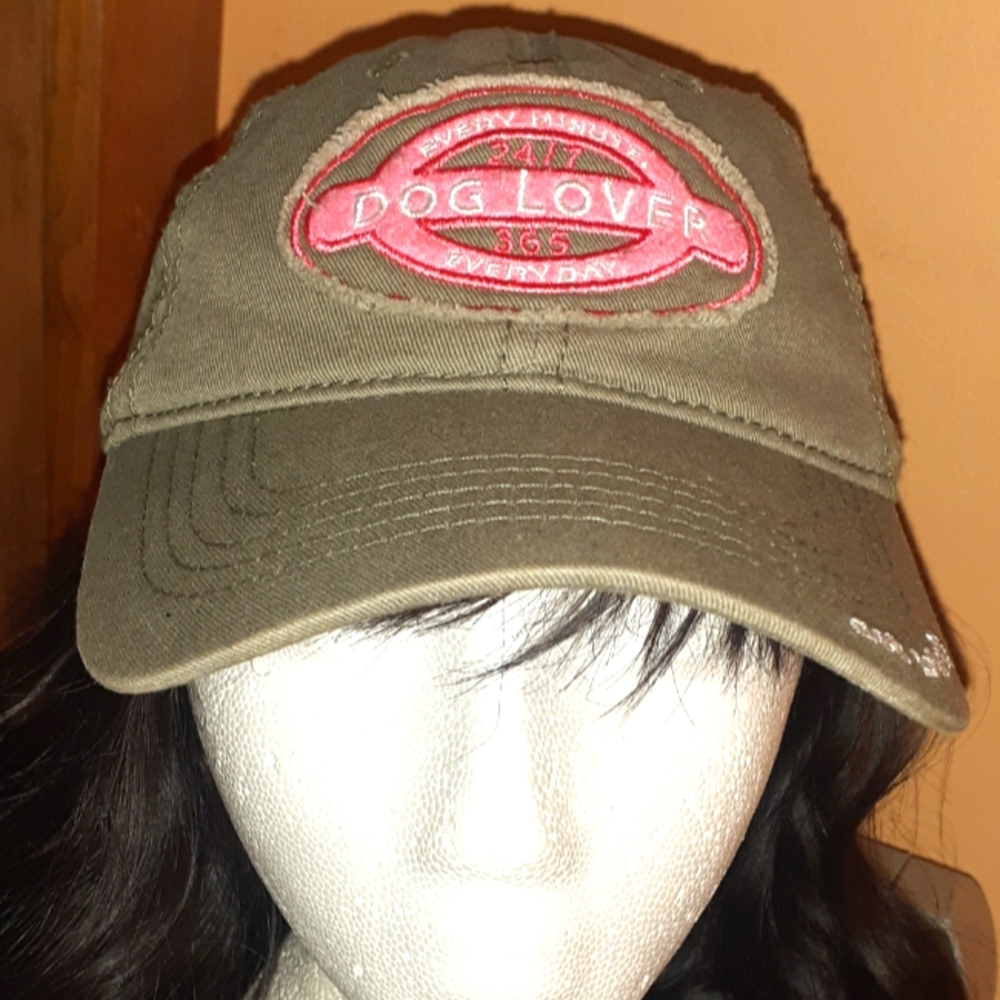 Khaki green Dog Lover Cap